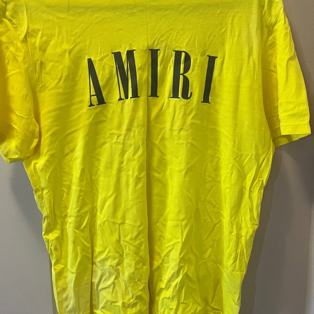 AMIRI Yellow Short Sleeve Tee